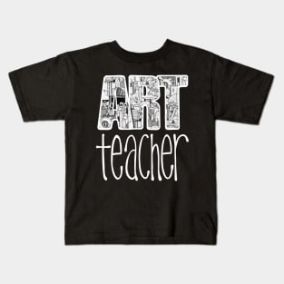 Art Teacher Supplies Doodle Line Kids T-Shirt